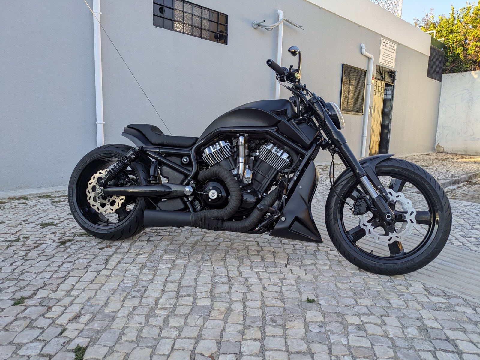 Spaniard outside the Iron Custom Motors workshop in Cascais